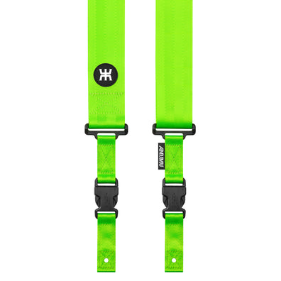 AMUMU® SNAPLOCK⢠Pro Neon Green Guitar Strap - Ultimate Security & Durability for Dynamic Performance SNPL-PRO-NY-NGN